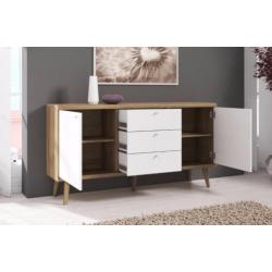 Dressoir Primavera - Wit licht eiken - Kast - Deuren / lades