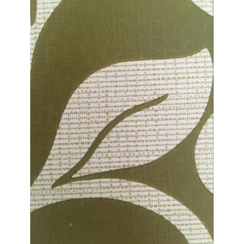 Vintage behang groen bloemen