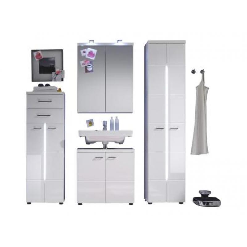 Kast Nightlife 43x185cm Hoogglans Wit 132010101D