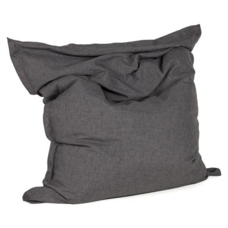 Reuzenpoef 'PILO' uit grijze chenille stof 135x175 cm