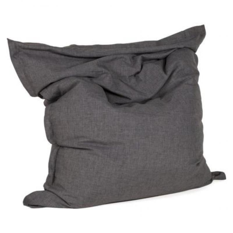 Reuzenpoef 'PILO' uit grijze chenille stof 135x175 cm
