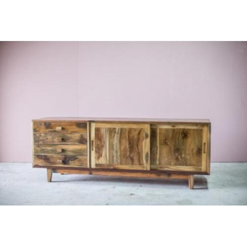 Dressoir tv kast scrapwood teakhout oude vissersbootjes Bali