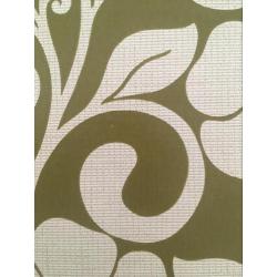 Vintage behang groen bloemen