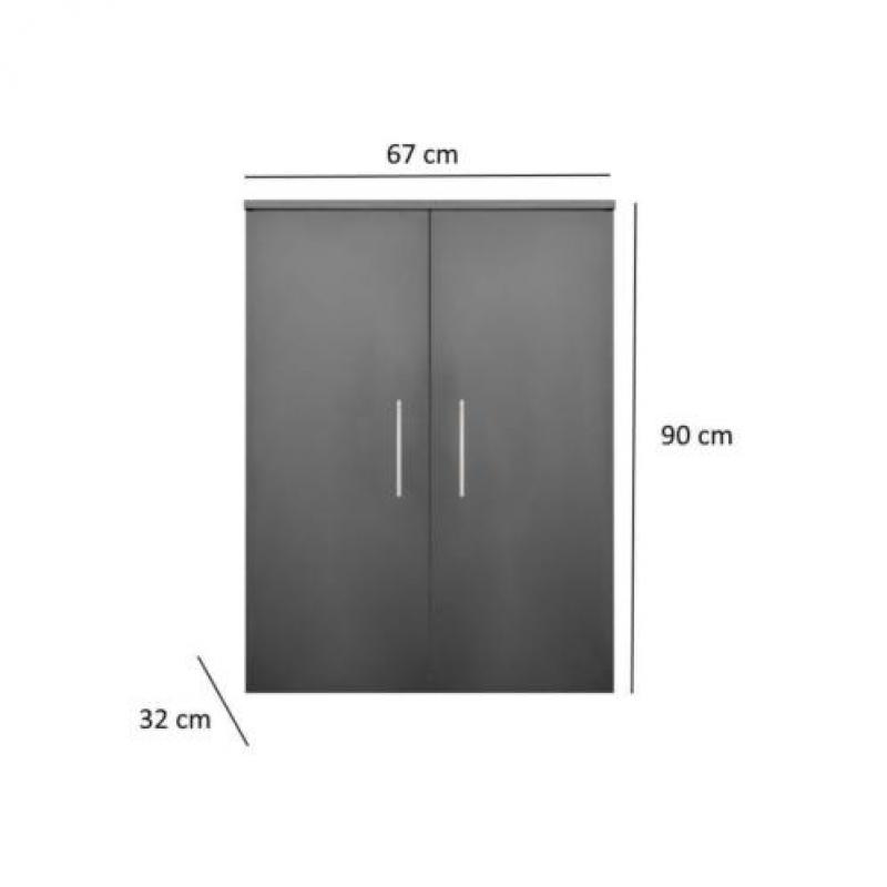 Kolomkast Sanicare Q15 2-Deurs Soft-Closing 90x67x32 cm A...