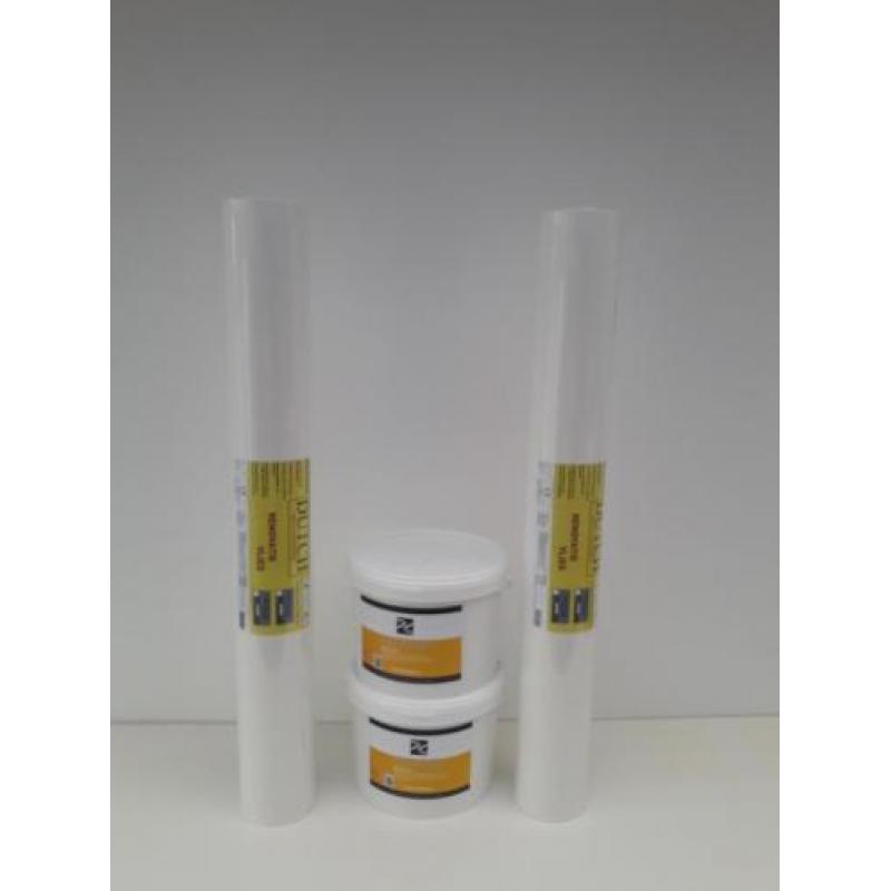 100m2 renovlies behang(glasvezelbehang)160gr + 2 emmers lijm