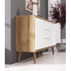 Dressoir Primavera - Wit licht eiken - Kast - Deuren / lades