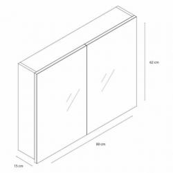 Spiegelkast Differnz The Collection Concept 80x62x15 cm Wit