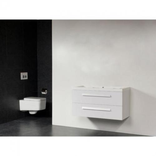 Saniclass Foggia badmeubelset 100cm 0 kraangaten wit