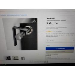 Wand- plafondbevestiging IKEA zilverkleurig nieuw