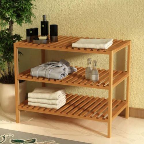 vidaXL Badkamerkast 65x40x55 cm massief walnoothout