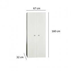 Kolomkast Sanicare Q5 2 Soft-Close Deuren 160 cm Hoogglan...