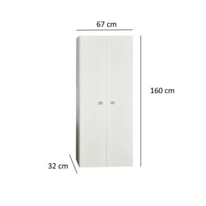 Kolomkast Sanicare Q5 2 Soft-Close Deuren 160 cm Hoogglan...
