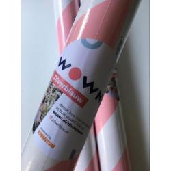 3 rollen WOWN behang, in verpakking, zalm