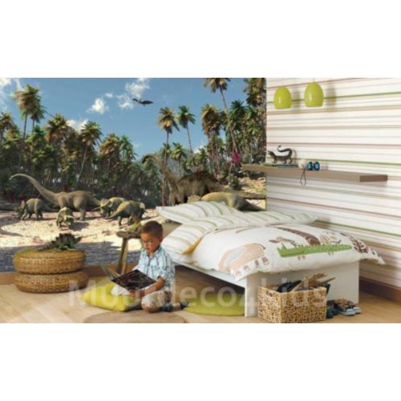 Dinosaurus behang fotobehang met GRATIS LIJM *Muurdeco4kids