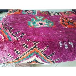 Marokkaans vintage Boujaad poef XXL Deep purple Bohemian