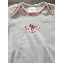 BAMBINO witte romper schaapjes maat 50/56 (KG512)