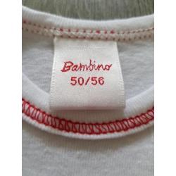 BAMBINO witte romper schaapjes maat 50/56 (KG512)