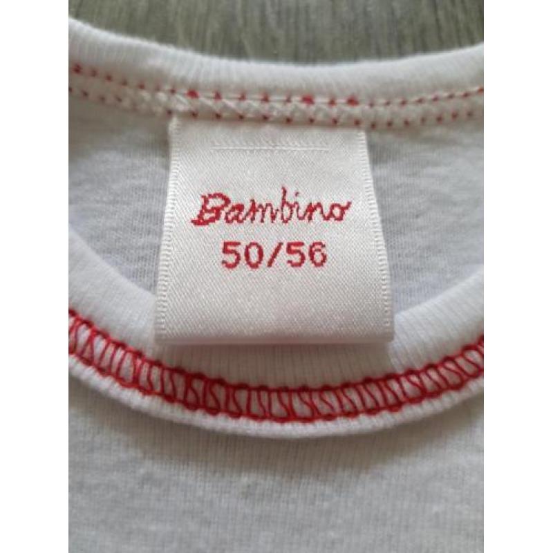BAMBINO witte romper schaapjes maat 50/56 (KG512)