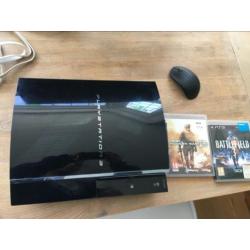 Playstation 3 in goede staat,kabels, controller, 2spellen