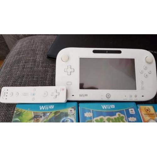 Nintendo wii U met 5 populaire spellen.