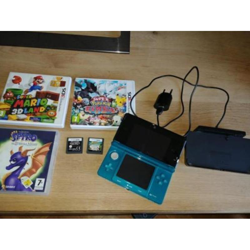 Nintendo 3 DS inclusief super mario pokemon rumble etc