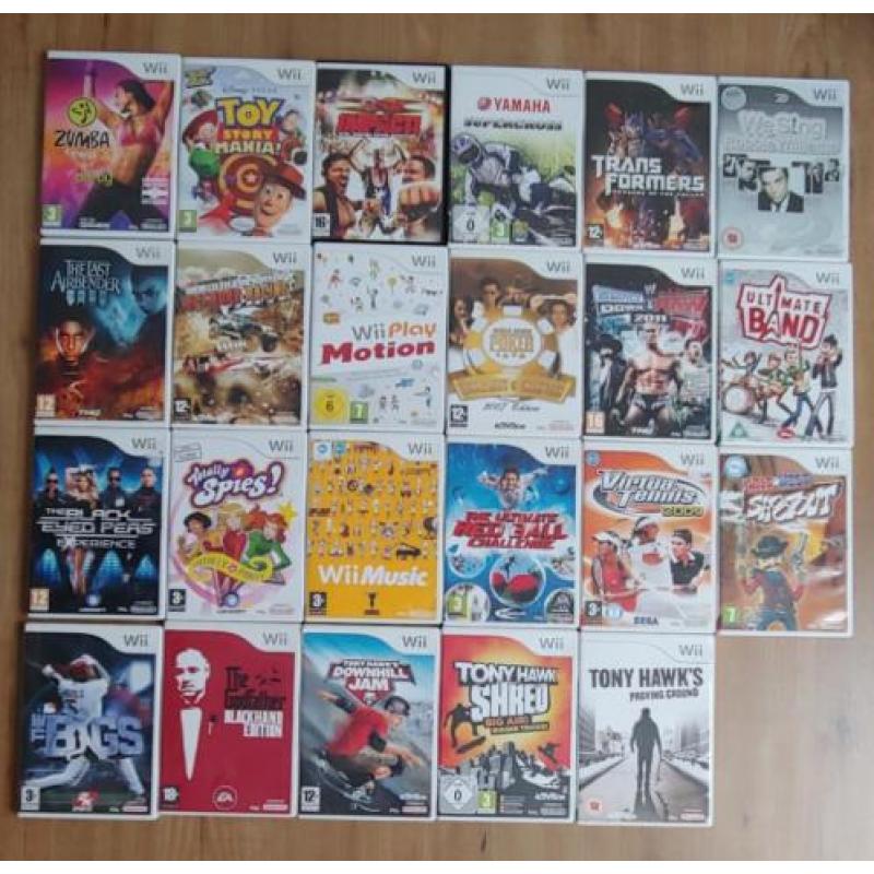 Wii spellen €5 per stuk, origineel.