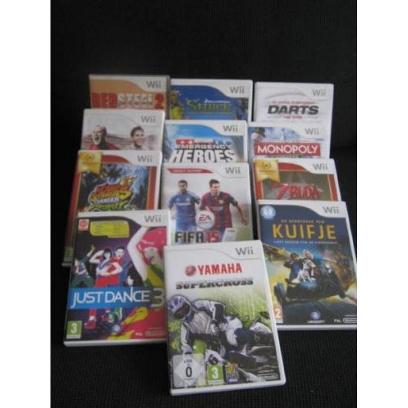 Wii spellen. o.a: Darts, Fifa 15, Red Steel 2.