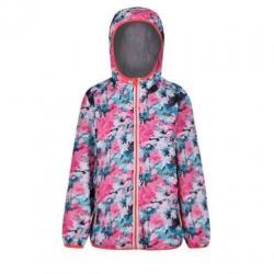 Regatta Printed Lever softshell jack roze (kids) maat 140