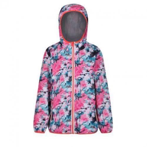Regatta Printed Lever softshell jack roze (kids) maat 140