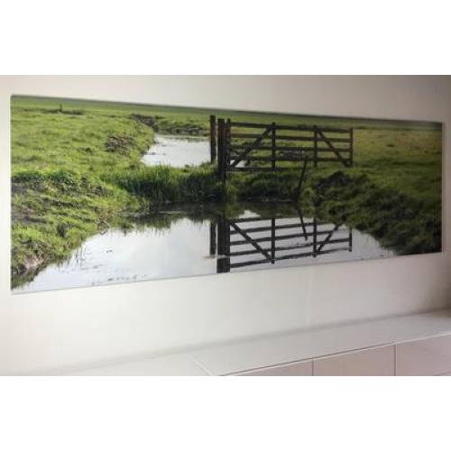 Foto verlijmd achter acrylaat 77x140 cm
